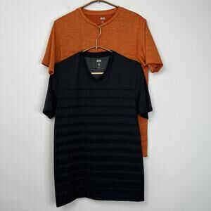 X2 - Uniqlo Men’s Size Medium Dry-Ex Short Sleeve T-Shirt Sports Soccer Camo